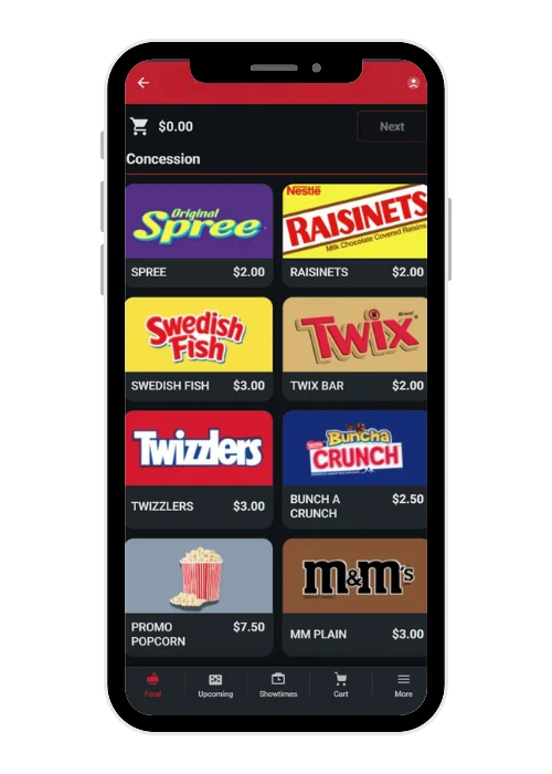 The RTS branded mobile app on a phone