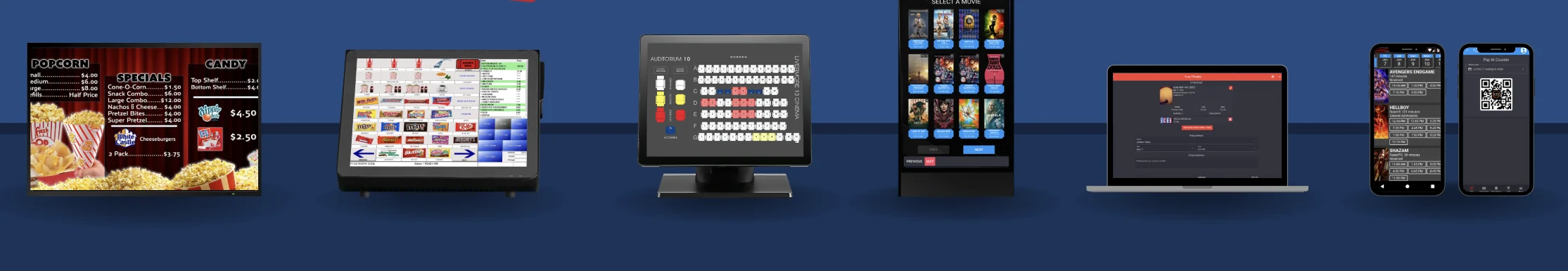RTS on a laptop, phones, kiosk and terminals